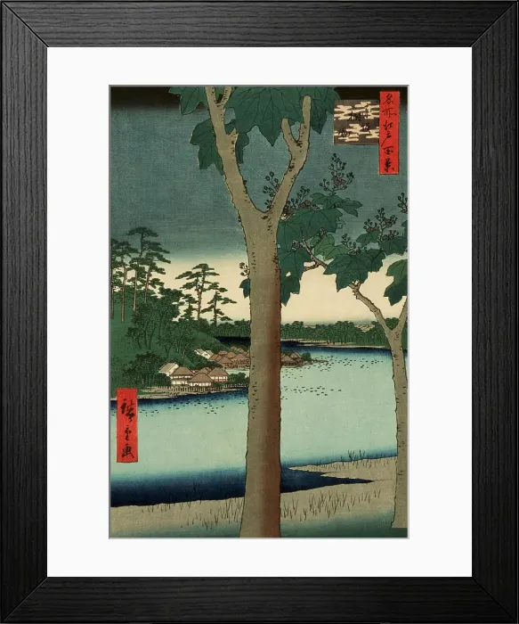 Framed Print : Paulownia Plantation at Akasaka, 1856. Creator: Ando Hiroshige Framed Print : Paulownia Plantation at Akasaka, 1856. Creator: Ando Hiroshige
