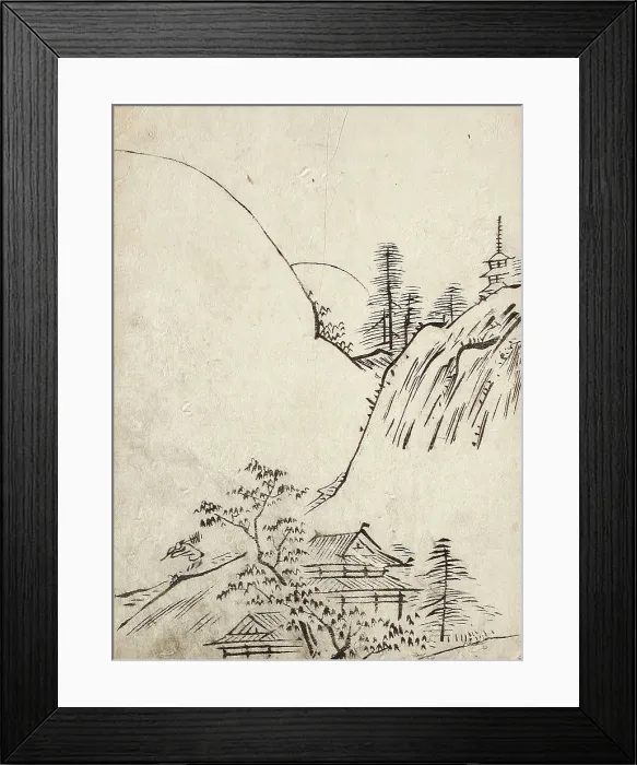 Framed Print : Mountain Landscape, c1740. Creator: Unknown Framed Print : Mountain Landscape, c1740. Creator: Unknown