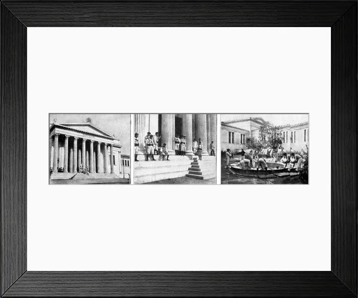 Framed Print : Les evenements d'orient; A Athenes: les marins francais au Zappeion, avant le guet-apens du 1 decem Creator: Unknown Framed Print : Les evenements d'orient; A Athenes: les marins francais au Zappeion, avant le guet-apens du 1 decem Creator: Unknown