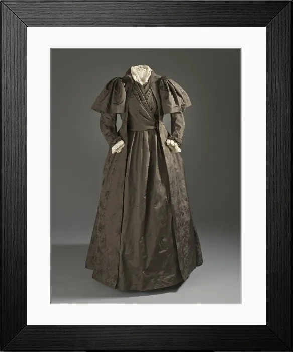 Framed Print : Woman's tea gown by Liberty & Co. of London, c.1887. Creator: Unknown. Woman's tea gown by Liberty & Co. of London, c.1887. Creator: Unknown Framed Print : Woman's tea gown by Liberty & Co. of London, c.1887. Creator: Unknown. Woman's tea gown by Liberty & Co. of London, c.1887. Creator: Unknown