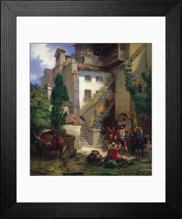 Framed Print : Marksmen in Merano, 1862. Creator: Johan Christoffer Boklund Framed Print : Marksmen in Merano, 1862. Creator: Johan Christoffer Boklund