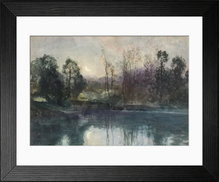 Framed Print : Moonlight, 1884. Creator: Johan Ericson Framed Print : Moonlight, 1884. Creator: Johan Ericson