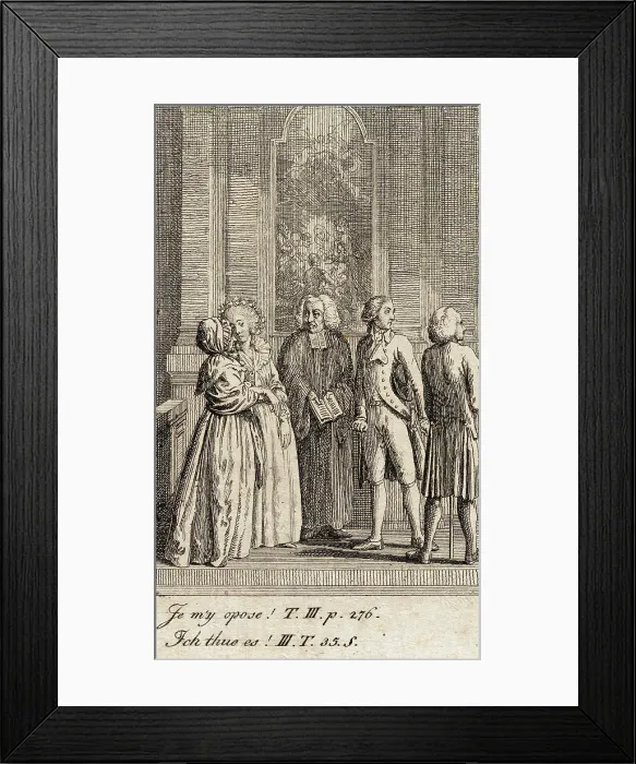 Framed Print : Cecilia or the Story of a Rich Orphan, 1787. Creator: Daniel Nikolaus Chodowiecki Framed Print : Cecilia or the Story of a Rich Orphan, 1787. Creator: Daniel Nikolaus Chodowiecki