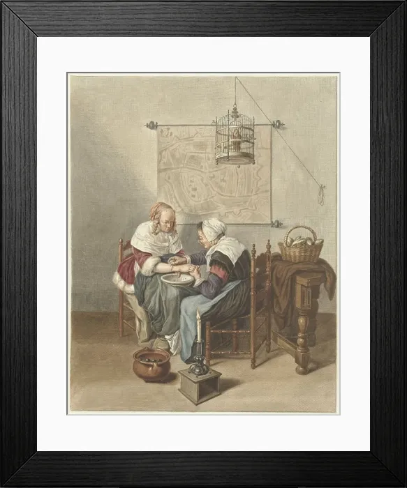 Framed Print : The bloodletting, 1776. Creator: Abraham Delfos Framed Print : The bloodletting, 1776. Creator: Abraham Delfos