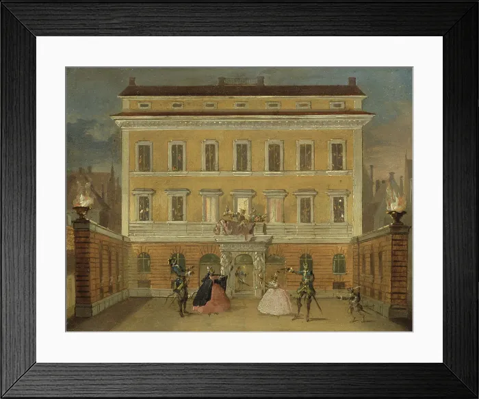 Framed Print : Monkeys Acting in front of the Governor's House, Stockholm. Creator: Johan Pasch Framed Print : Monkeys Acting in front of the Governor's House, Stockholm. Creator: Johan Pasch