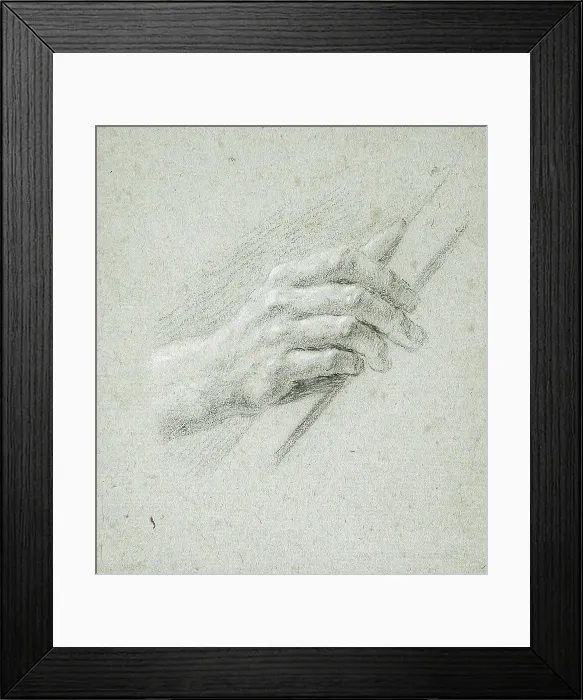 Framed Print : Study of a Hand, 17th century. Creator: Unknown Framed Print : Study of a Hand, 17th century. Creator: Unknown