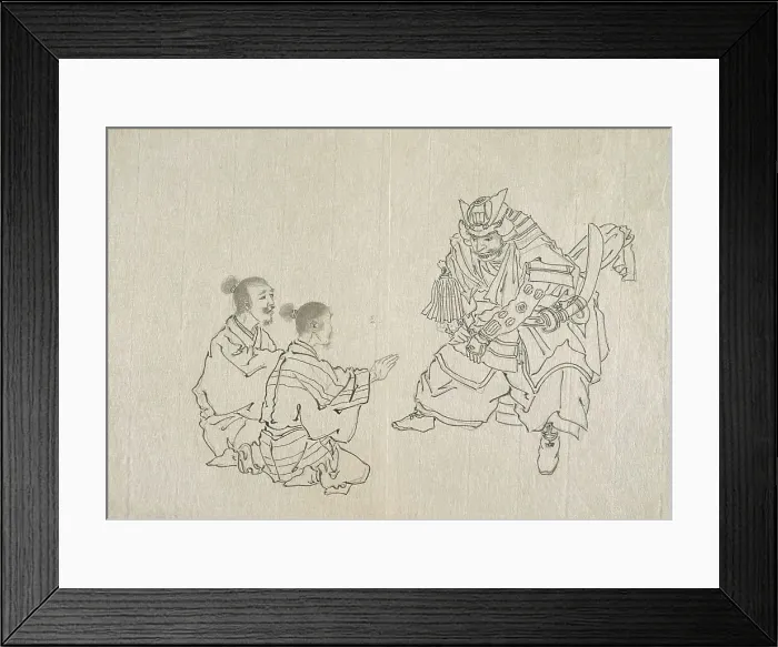 Framed Print : Preparatory Sketches for Prints (set of 5) (image 4 of 4), Late 19th century. Creator: Tsukioka Yoshitoshi Framed Print : Preparatory Sketches for Prints (set of 5) (image 4 of 4), Late 19th century. Creator: Tsukioka Yoshitoshi