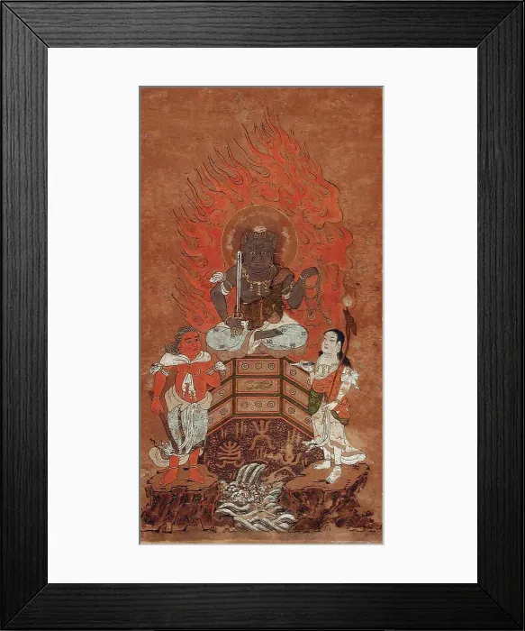 Framed Print : Buddhist Deity Fudo, 19th century. Creator: Unknown Framed Print : Buddhist Deity Fudo, 19th century. Creator: Unknown