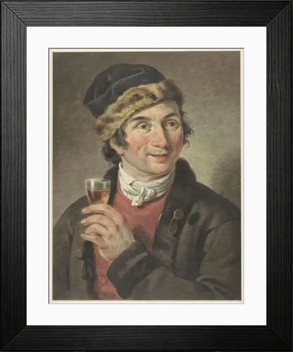 Framed Print : Portrait of Adriaan de Lelie, with hat on, 1765-1820. Creator: Adriaan De Lelie Framed Print : Portrait of Adriaan de Lelie, with hat on, 1765-1820. Creator: Adriaan De Lelie