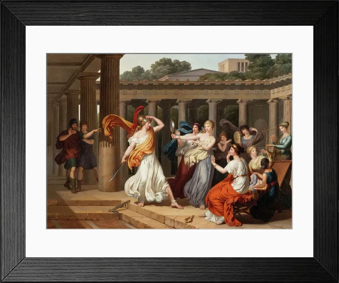 Framed Print : Odysseus Recognises Achilles amongst the daughters of Lycomedes, 1791. Creator: Louis Gauffier Framed Print : Odysseus Recognises Achilles amongst the daughters of Lycomedes, 1791. Creator: Louis Gauffier