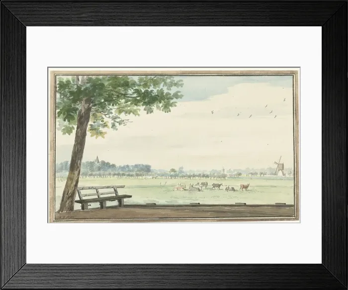 Framed Print : The Hamlet, De Lindt, in the Zwijndrechtse Waard near Meerdervoort, 1742. Creator: Aert Schouman Framed Print : The Hamlet, De Lindt, in the Zwijndrechtse Waard near Meerdervoort, 1742. Creator: Aert Schouman