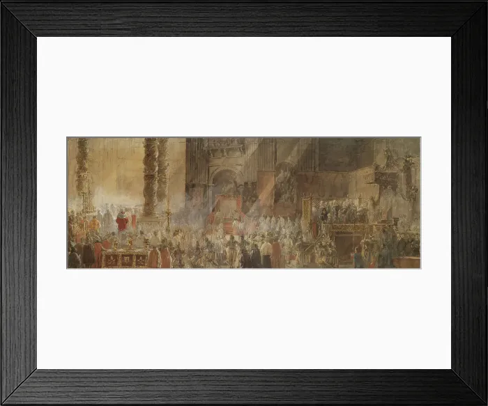 Framed Print : Gustavus III Attending Christmas Mass in 1783, in St Peter's, Rome. Creator: Louis Jean Desprez Framed Print : Gustavus III Attending Christmas Mass in 1783, in St Peter's, Rome. Creator: Louis Jean Desprez