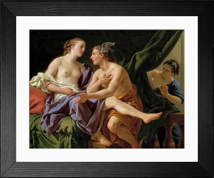 Framed Print : Mercury, Herse and Aglaura, 1767. Creator: Louis Jean Francois Lagrenee Framed Print : Mercury, Herse and Aglaura, 1767. Creator: Louis Jean Francois Lagrenee