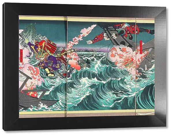 The Naval Battle of Dannoura in the Reign of Antoku, Eightieth Emperor, 1880. Creator: Tsukioka Yoshitoshi