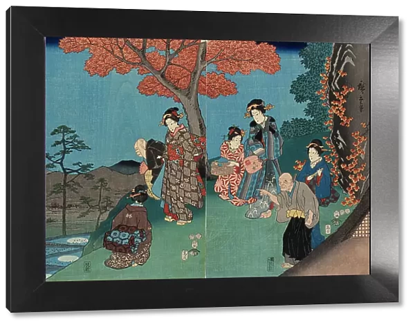 Moon Reflected in the Rice Fields at Sarashina in Shinano Province, 1858. Creator: Ando Hiroshige