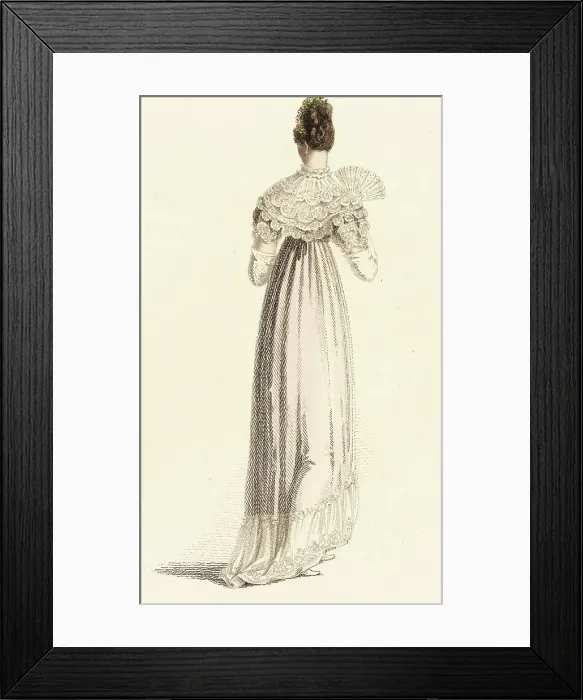 Framed Print : Fashion Plate (Opera Dress), 1815. Creator: Unknown Framed Print : Fashion Plate (Opera Dress), 1815. Creator: Unknown