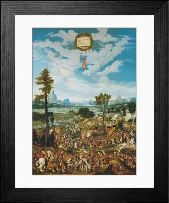 Framed Print : Horatius Cocles Stopping King Porsenna's Army outside Rome. Creator: Ludwig Refinger Framed Print : Horatius Cocles Stopping King Porsenna's Army outside Rome. Creator: Ludwig Refinger