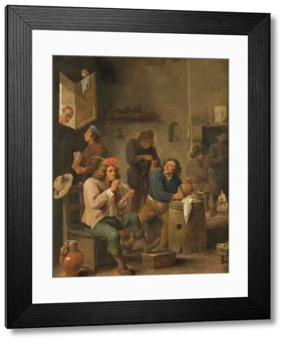 Framed Print : Interior of a Tavern, 1661. Creator: David Teniers II Framed Print : Interior of a Tavern, 1661. Creator: David Teniers II