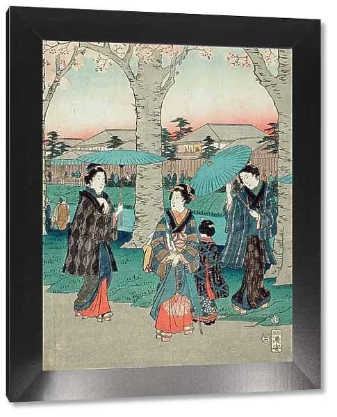 Flowers Beside the Tamagawa-Zutsumi (image 2 of 3), c1856. Creator: Ando Hiroshige