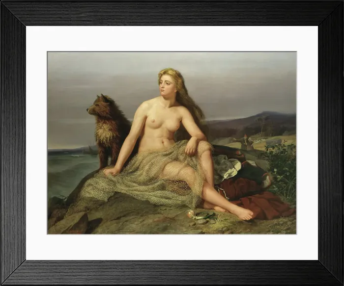 Framed Print : Kraka, 1862. Creator: Marten Eskil Winge Framed Print : Kraka, 1862. Creator: Marten Eskil Winge