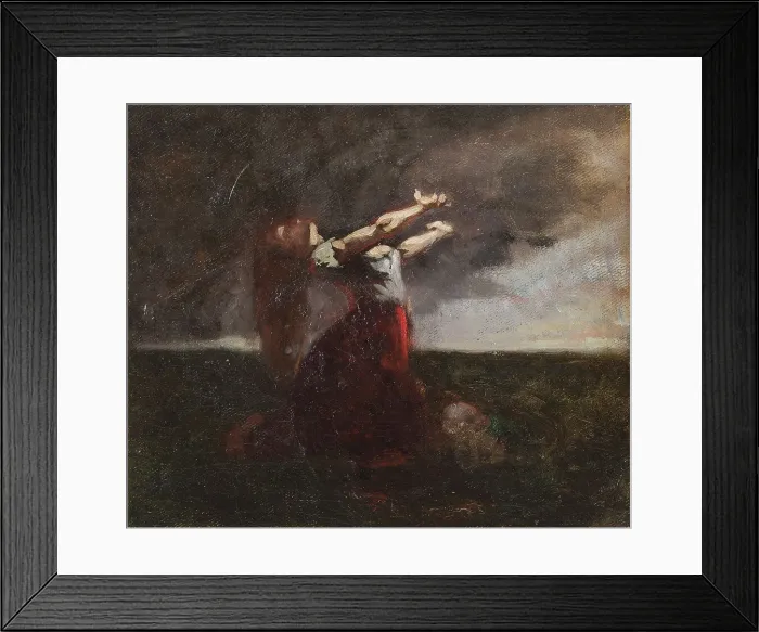 Framed Print : The Blasphemer, 1872. Creator: Gustaf Cederström Framed Print : The Blasphemer, 1872. Creator: Gustaf Cederström