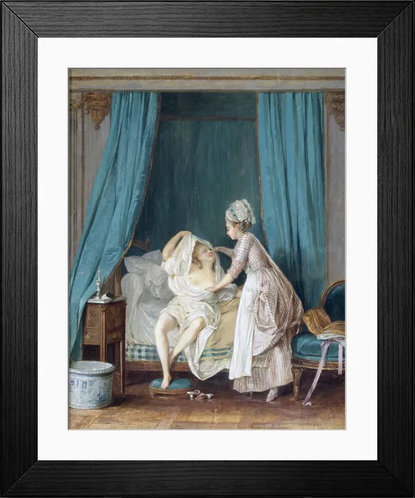 Framed Print : Lady Getting out of Bed, 1776. Creator: Nicolas Lavreince Framed Print : Lady Getting out of Bed, 1776. Creator: Nicolas Lavreince
