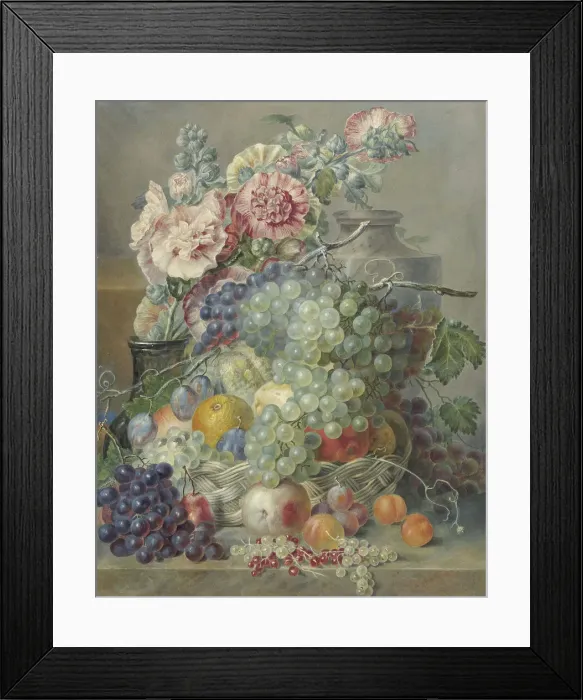 Framed Print : Still life with fruits and flowers, 1781-1832. Creator: Annette Reijerman Framed Print : Still life with fruits and flowers, 1781-1832. Creator: Annette Reijerman