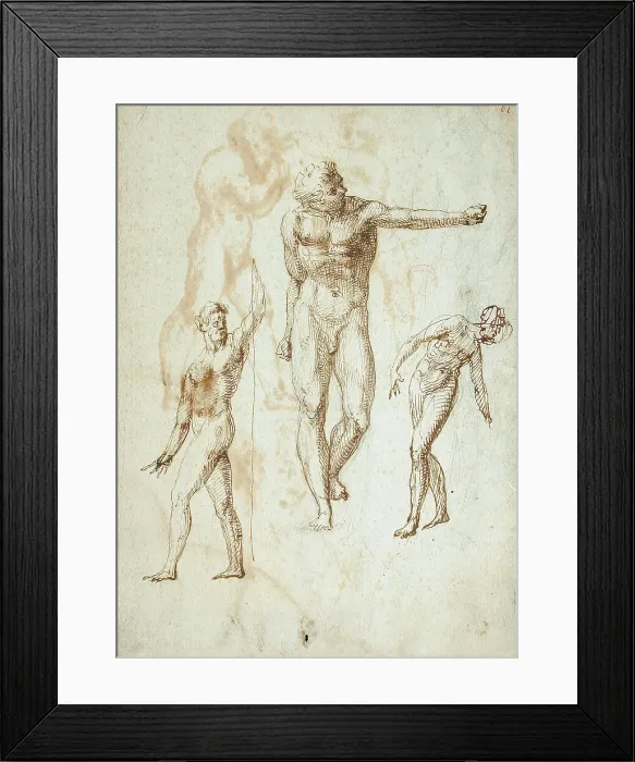 Framed Print : Sheet of Studies (recto and verso) (image 1 of 2), Mid-16th century. Creator: Unknown Framed Print : Sheet of Studies (recto and verso) (image 1 of 2), Mid-16th century. Creator: Unknown
