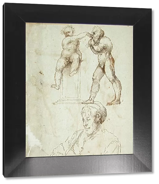 Sheet of Studies (recto and verso) (image 2 of 2), Mid-16th century. Creator: Unknown