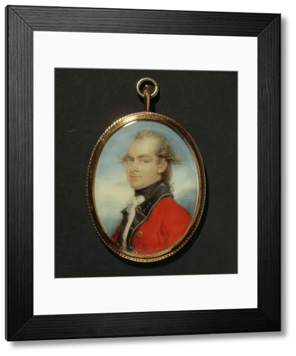 Framed Print : Unknown British officer in India, 1786. Creator: Ozias Humphry Framed Print : Unknown British officer in India, 1786. Creator: Ozias Humphry