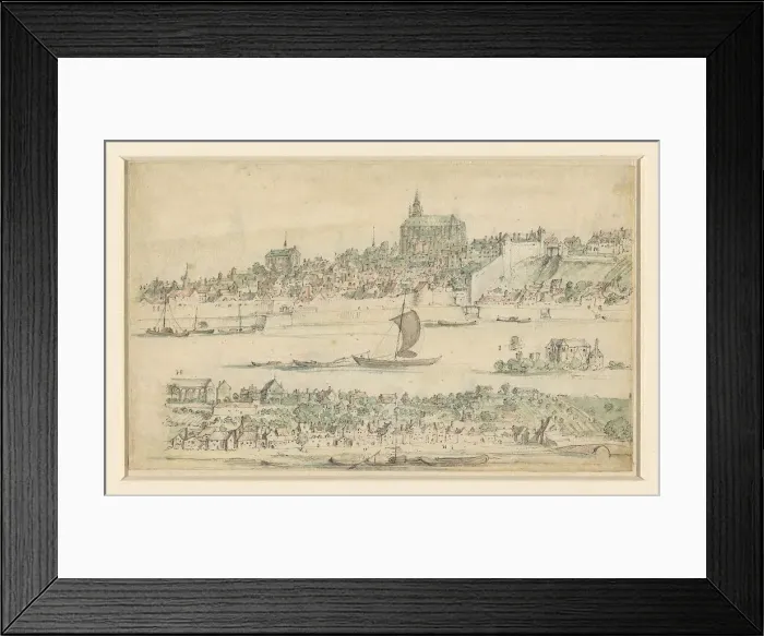 Framed Print : City on the Loire, 1600-1650. Creator: Anon Framed Print : City on the Loire, 1600-1650. Creator: Anon