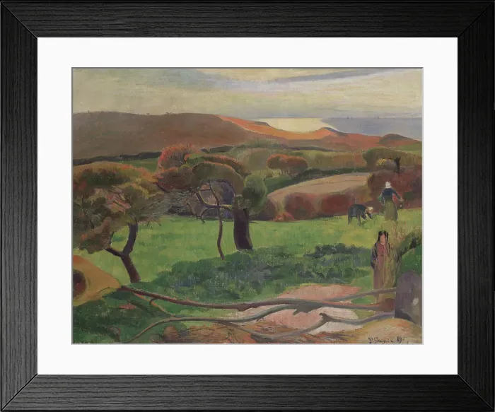 Framed Print : Landscape from Bretagne, 1889. Creator: Paul Gauguin