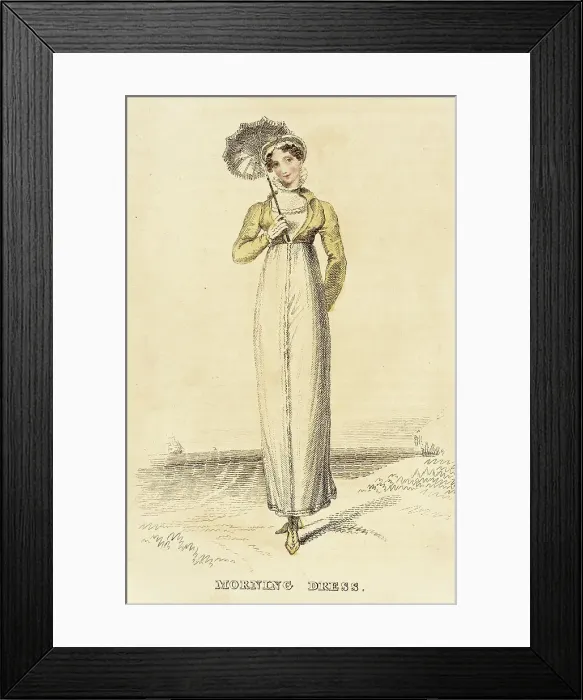 Framed Print : Fashion Plate (Morning Dress), 1812. Creator: Unknown Framed Print : Fashion Plate (Morning Dress), 1812. Creator: Unknown
