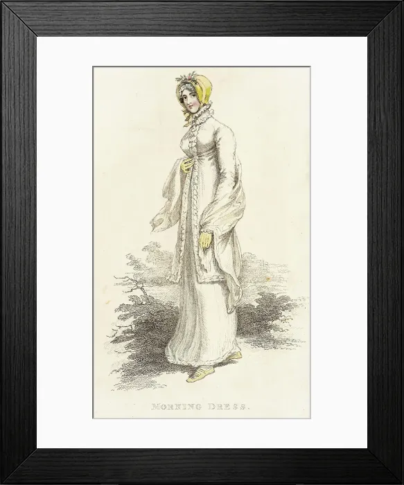 Framed Print : Fashion Plate (Morning Dress), 1812. Creator: Unknown Framed Print : Fashion Plate (Morning Dress), 1812. Creator: Unknown