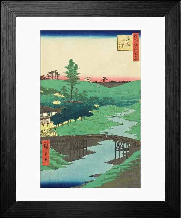 Framed Print : Furukawa River, Hiroo (Hiroo Furukawa), 1856. Creator: Ando Hiroshige Framed Print : Furukawa River, Hiroo (Hiroo Furukawa), 1856. Creator: Ando Hiroshige