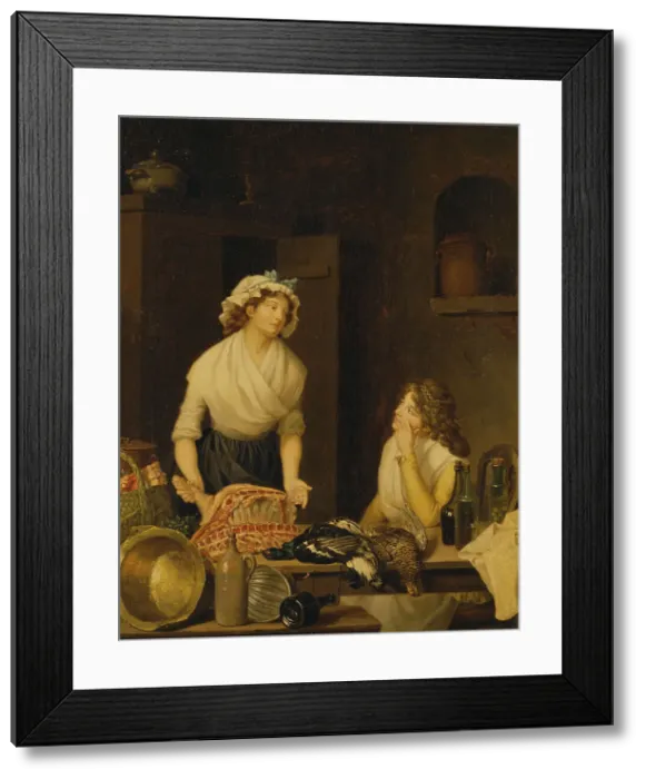 Framed Print : Household Chores, 1794. Creator: Per Hillestrom Framed Print : Household Chores, 1794. Creator: Per Hillestrom