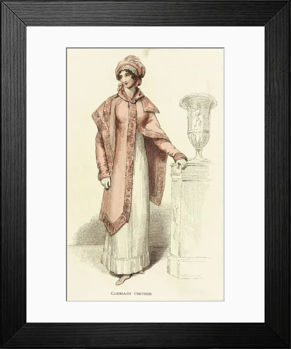 Framed Print : Fashion Plate (Carriage Costume), 1813. Creator: Unknown Framed Print : Fashion Plate (Carriage Costume), 1813. Creator: Unknown