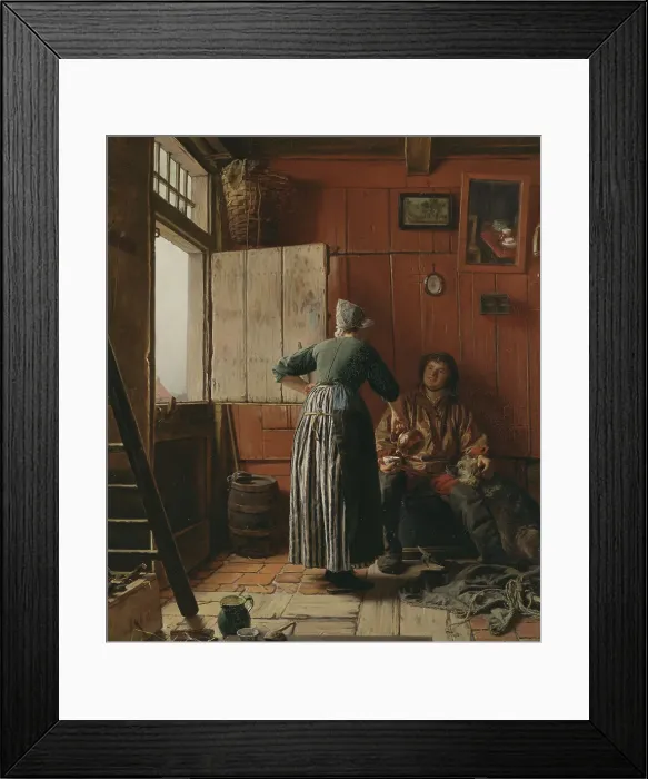 Framed Print : The Home-Coming, 1885. Creator: Ferdinand Fagerlin Framed Print : The Home-Coming, 1885. Creator: Ferdinand Fagerlin