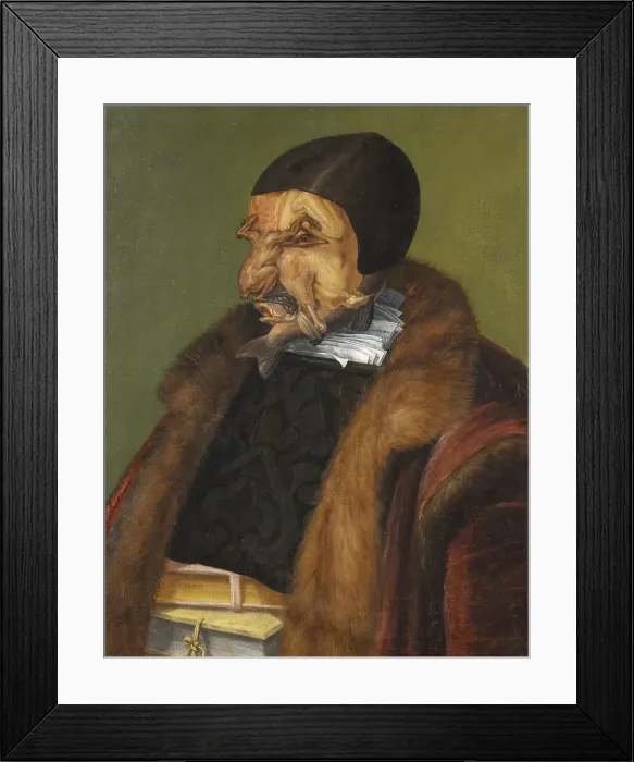 Framed Print : The Lawyer, possibly Ulrich Zasius, 1461-1536, humanist, jurist, 1566. Creator: Giuseppe Arcimboldi Framed Print : The Lawyer, possibly Ulrich Zasius, 1461-1536, humanist, jurist, 1566. Creator: Giuseppe Arcimboldi