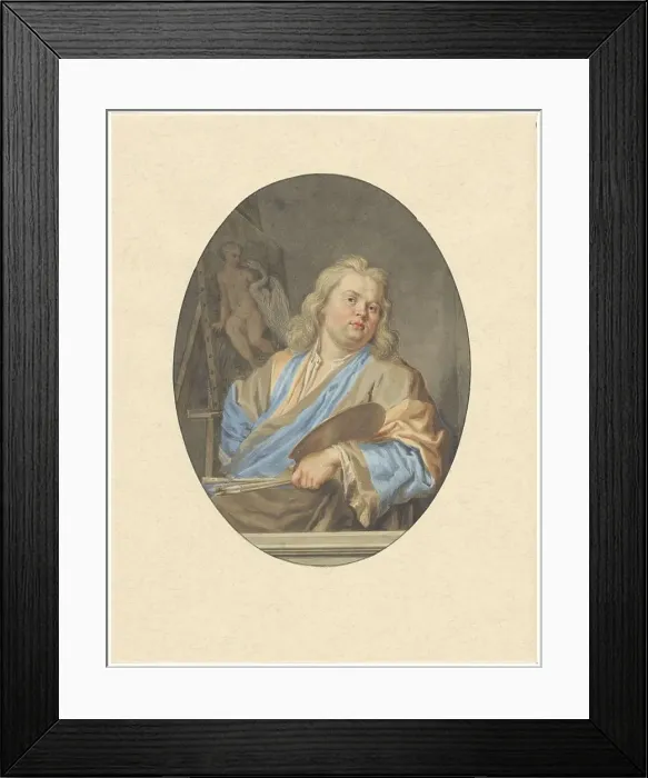 Framed Print : Portrait of Nicolaes Six, sitting in front of a painting, 1704-c.1781. Creator: Anon Framed Print : Portrait of Nicolaes Six, sitting in front of a painting, 1704-c.1781. Creator: Anon
