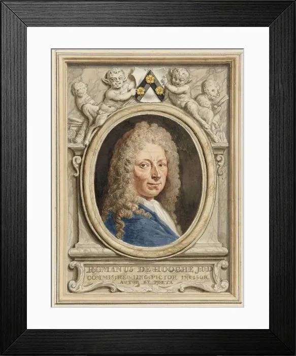 Framed Print : Portrait of Romeyn de Hooghe, 1730-1750. Creator: Anon Framed Print : Portrait of Romeyn de Hooghe, 1730-1750. Creator: Anon