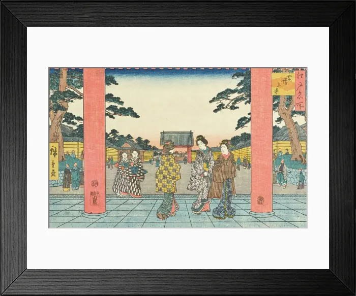 Framed Print : Zojoji in Shiba, 1854. Creator: Ando Hiroshige Framed Print : Zojoji in Shiba, 1854. Creator: Ando Hiroshige