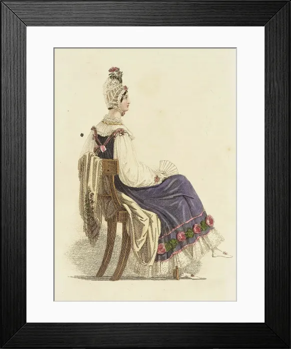 Framed Print : Fashion Plate (Half Dress), 1816. Creator: Unknown Framed Print : Fashion Plate (Half Dress), 1816. Creator: Unknown