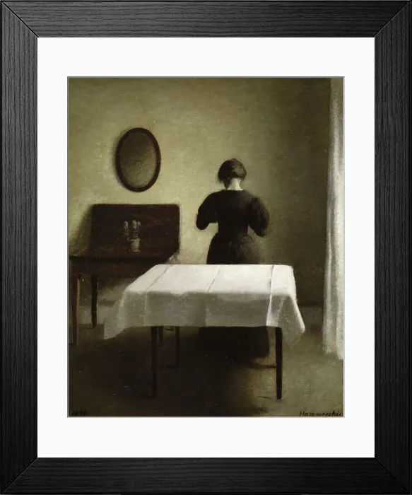 Framed Print : Interior, 1898. Creator: Vilhelm Hammershoi Framed Print : Interior, 1898. Creator: Vilhelm Hammershoi