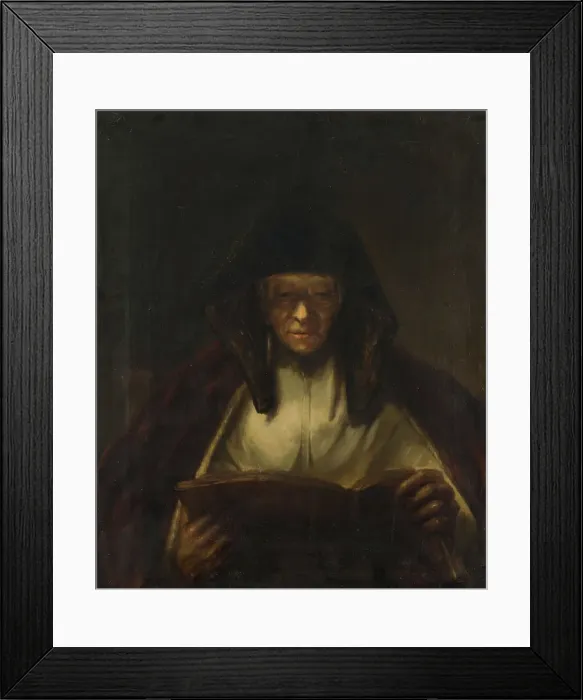 Framed Print : Reading old woman, 1795. Creator: Per Krafft the Younger Framed Print : Reading old woman, 1795. Creator: Per Krafft the Younger