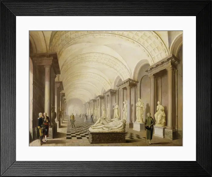 Framed Print : The Gallery of the Muses, in the Royal Museum at the Royal Palace, Stockholm, 1796. Creator: Per Hillestrom Framed Print : The Gallery of the Muses, in the Royal Museum at the Royal Palace, Stockholm, 1796. Creator: Per Hillestrom