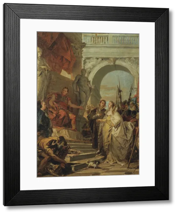 Framed Print : The Continence of Scipio, early-mid 18th century. Creator: Giovanni Battista Tiepolo Framed Print : The Continence of Scipio, early-mid 18th century. Creator: Giovanni Battista Tiepolo