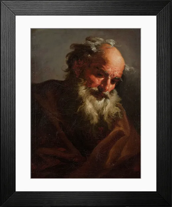 Framed Print : Head of an Old Man, c1700-1735. Creator: Petr Brandl Framed Print : Head of an Old Man, c1700-1735. Creator: Petr Brandl