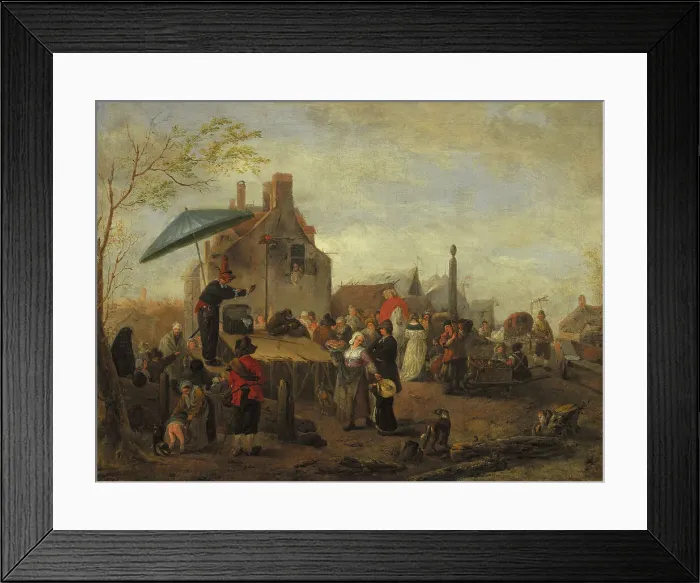 Framed Print : Juggers at a Market. Creator: Philip Wouverman Framed Print : Juggers at a Market. Creator: Philip Wouverman