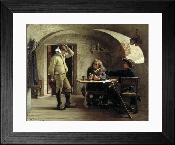 Framed Print : Recruiting Sergeants, 1879. Creator: Gustaf Cederström Framed Print : Recruiting Sergeants, 1879. Creator: Gustaf Cederström